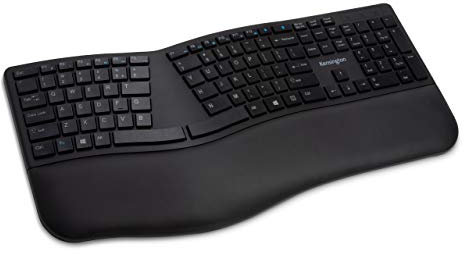 Kensington Tastiera wireless ergonomica ProFit Ergo - Tastiera divisa con layout italiano, Doppia funzionalità 2,4 GHz & Bluetooth, Compatibile con Chrome OS, macOS e Windows (K75401IT)