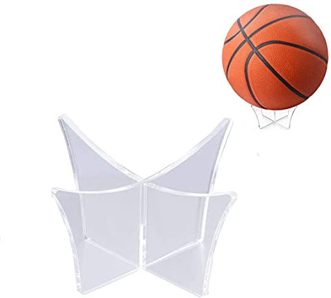 Ballhalter,Fußball-Display-Ständer Acryl Basketball Ständer Rugby-Ball Ballständer Klarer Fußball-Halter-Sport-Ball-Vitrine für Heimschule 12 * 12 * 6,4CM
