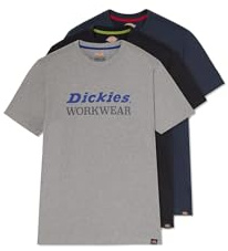 Dickies - T-Shirt for Men, Pack of 3 Rutland Tees, Better Cotton Initiative, Assorted Colours, M