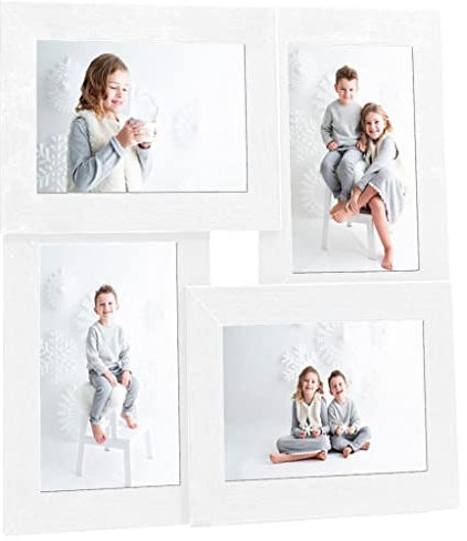 vidaXL Cornice per Collage per 4X(13x18 cm) Foto Bianca in MDF