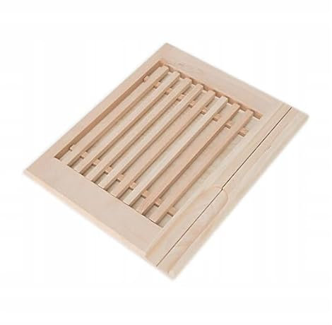 Planche à pain avec grille ramasse-miettes en bois de hêtre 35,5 x 29 cm