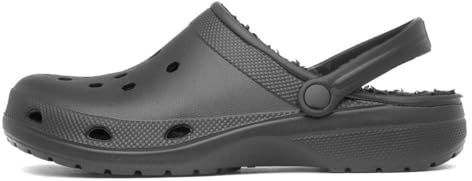 Shoe Zone - Mens Black Warm Lined EVA Slipper - Size 4 UK - Black