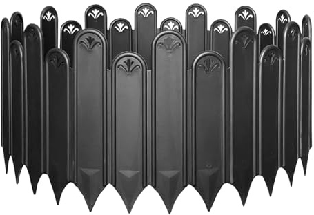 RUCOIN Garden Edging - 20pcs Plastic Garden Fence,Single Size:10 * 8inch