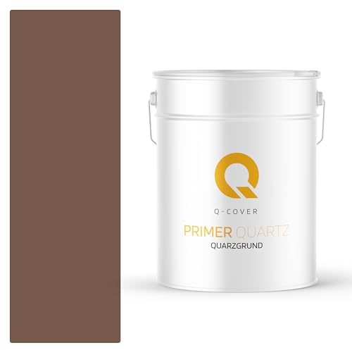 Q-COVER Intonaco al mosaico 15 Kg Marrone scuro M71 | rivestimento decorativo per interni ed esterni | intonaco pronto all’uso per facciate e zoccolature | resistente e durevole