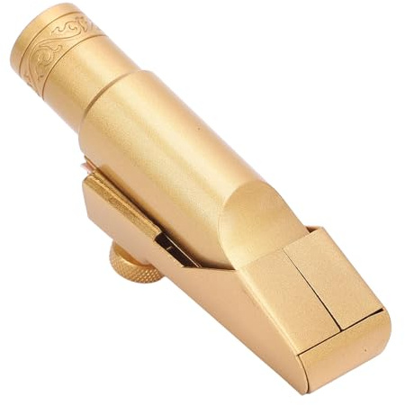 Bocchino di Sassofono Alto, Coperchio Bocchino in Ottone in Metallo in Metallo Luminoso per Principianti, Studenti, Performance del Palcoscenico