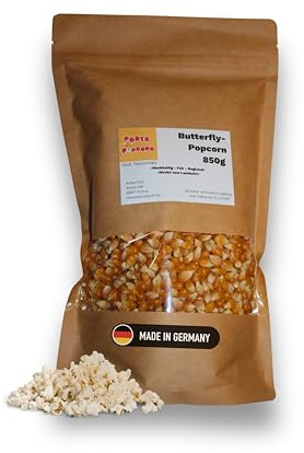 Butterfly Popcornmais aus Deutschland 850g Popcornmais aus der Region Popcorn für Popcornmaschine