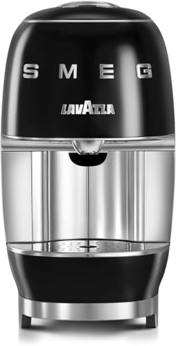 Lavazza Smeg 18000449 Pod Coffee Machine, Quick Heating, Removable Drip Tray, 1.4L, 1450W, Black