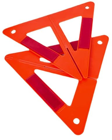 Hemousy Triangolo Riflettente | Segnale di Emergenza per Veicoli - Dispositivo Antiscivolo Compatto Con Allarme - Protezione E Assistenza Familiare Per Emergenze