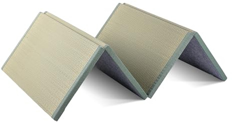 Japansk Traditionell Tatamimadrass Med Naturligt Grönt Rusgräs, 4 -våts Bärbart Golvmatta Futon, Bekvämt Och Andningsbart Tyg För Säng/meditation/yoga/zen(Size:90x200x3.5cm)