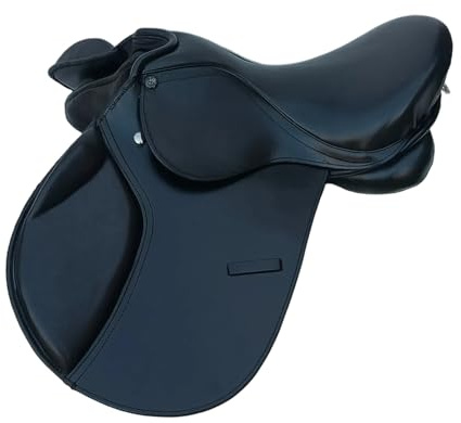 Leather Changeable Gullet GP Saddle Adjustable Gullet System Ergonomic Fit Black 16 Inch