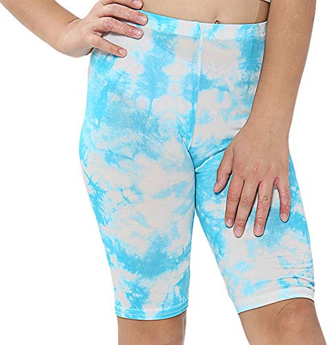 A2Z 4 Kids Girls Tie Dye Cycling Shorts Knee Length Gym Dance Age 5-13 | Trendy summer half pants for running fashion active play and daily comfort