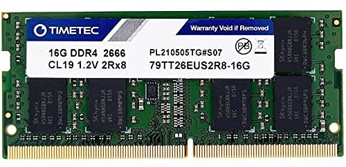 Timetec Hynix IC DDR4 2666MHz PC4-21300 Unbuffered ECC 1.2V CL19 288 Pin UDIMM Server Memory RAM Module Upgrade (2666MHz SODIMM 16GB)