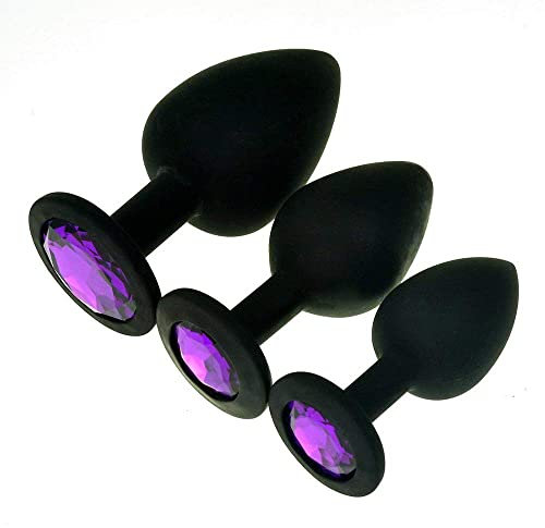 3 morbidi e comodi giocattoli in silicone nero per coppie