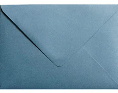 Netuno 25 farbige Briefumschläge Blau DIN B6 12,5 x 17,5 cm 120g Materica Acqua bunte Umschläge edel hochwertig Briefhüllen Naturpapier ökologische Kuverts elegant für Einladungen Hochzeit