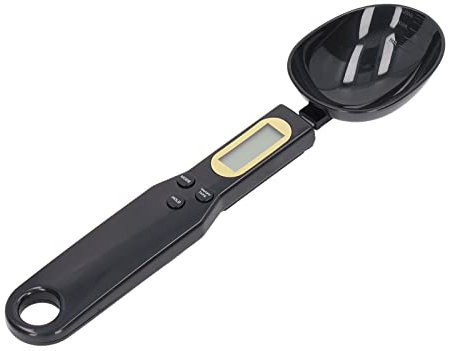 Balance à cuillère numérique, cuillère à balance alimentaire amovible, capacité maximale de 500 g, noire, largement utilisée pour l'ingrédient