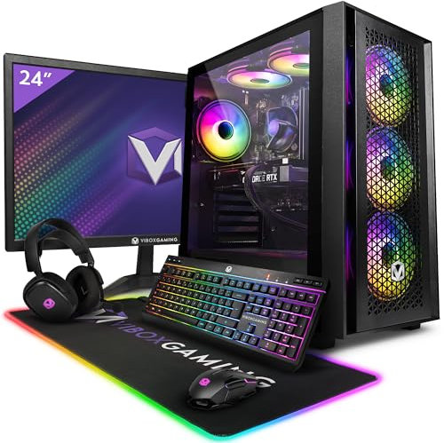 Vibox IV-32 Gaming PC Bundle • AMD Ryzen 7 5700X 4.6GHz • Nvidia RTX 3050 6GB • 32GB RAM • 1TB SSD • Windows 11 • 23 Monitor • WiFi