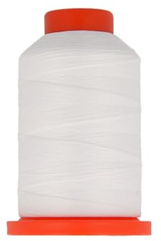 Lot de 3 bobines fil mousse polyester 1000m fabriqué en France pour surjeteuse Blanc
