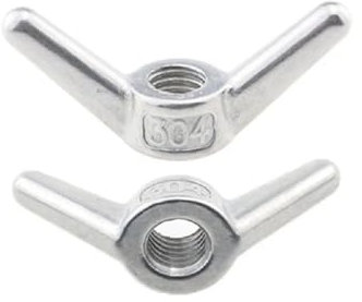 Écrous de blocage, 1/2/5 pièces M6 M8 M10 M12 écrou à oreilles en acier inoxydable 304, écrou à main à grande oreille, écrou papillon (couleur : acier inoxydable 304, taille : M18 1 pièce) (Color : S