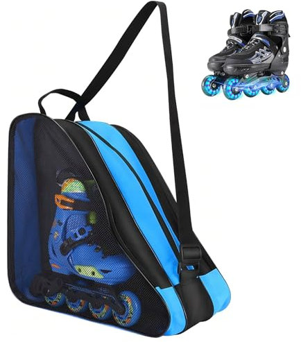 Pizsieat Inliner Tasche,38cm Hoch Inliner Rucksack Rollschuhe Tasche mit Verstellbar Trageriemen Schlittschuhtasche Wasserabweisend Rollschuhtasche Inline Skates Unisex für Herren Damen