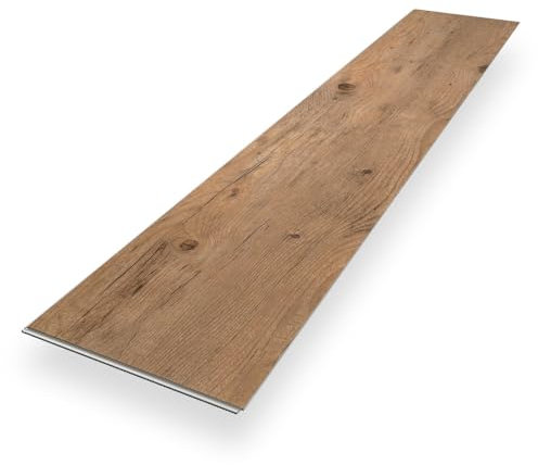 BODENGLÜCK Klick Vinyl Eiche Sankt Peter Ording - Hochwertiger Klick Vinylboden mit Trittschalldämmung - Vinylboden in Holzoptik geeignet für Fußbodenheizungen - Paket mit 2,2 m² wasserfestem Vinyl