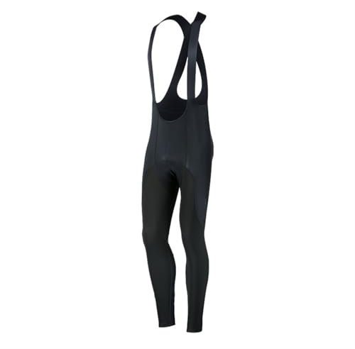 NihaoWXM cykling haklapp tights herr vinter cykelbyxor fleece varma långa hängselbyxor höst vinter cykelbyxor vindtäta herrcykelkläder (XXXL)
