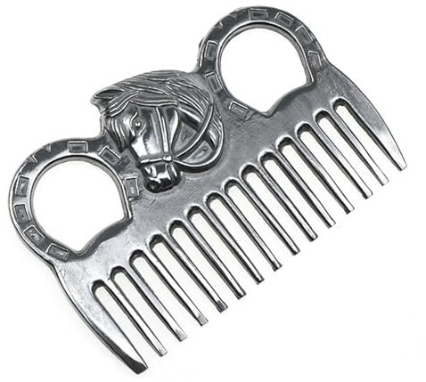 Pferdemähnen- und Schweifkamm, aus Aluminiumlegierung, verschleißfester Pferdekamm, Aluminiumlegierung, multifunktionaler Mähnenkamm