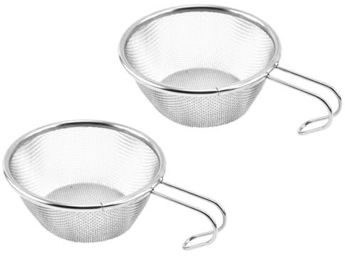 3 Set 3 Set Di Colini Cucchiai Filtri Per Alimenti Setaccio Scolapasta Pieghevole -Frutta E Olio Setaccio In Acciaio Inox Setaccio Per Farina Setaccio 2 pezzi * 3 MAGICLULU
