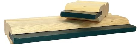 CPL Fabbrika. Set 2 Racle Serigrafiche Professionali in Legno, 75 Shore, Misure 7cm e 24cm per Grafiche di Precisione