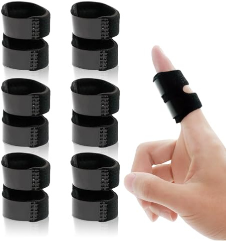 Auroriel 6 Piezas Férula Ajustable para Dedo, Férula para Pulgar para Artritis, Soporte para Dedo, Vendaje para Dedo para Todos los Dedos, Dedo Índice, Dedo Medio, Dedo A