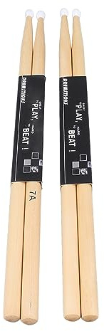 Yosoo Health Gear 2 Paires de Tambours Bâtons D'érable Bois 7a Nylon Pointe de Pointe