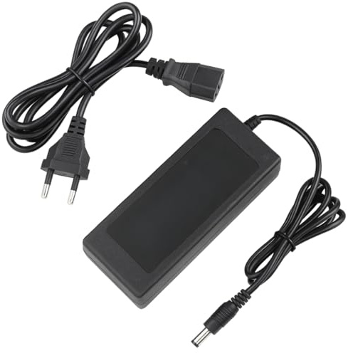 Alimentatore 12V 5A con Spina EU – Adattatore AC/DC 100-240V a DC 12V con Connettore 5.5×2.1mm – Trasformatore Universale per Telecamere, LED, Router, Monitor, Decoder (5, Ampere)