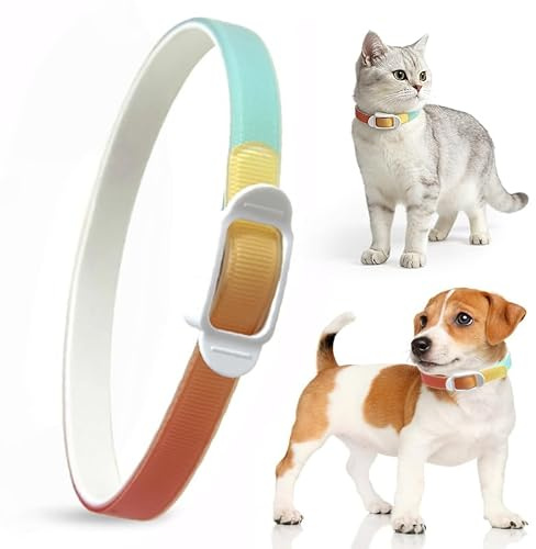 Collier Anti Puces pour Chien, 69cm Réglable Collier Anti-Puces et Tiques pour Chiens et Imperméable, 8 Mois Protéger