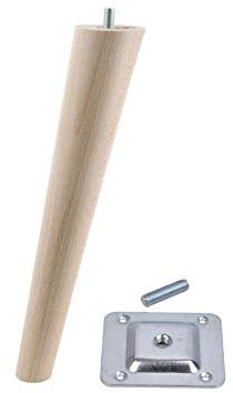 1x Holz Schrank beine Massivholz Schräg oder gerade Konisch Möbelfüße Möbelbeine (1x Schräg 35cm)