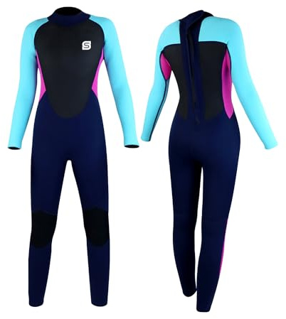 Summshall Neoprenanzug Kinder, 2.5mm Neopren Kinder Neoprenanzug Jugend Kurz Lang Wärmender Neoprenanzüge Thermal Badeanzug für Mädchen und Jungen zum Tauchen, Schwimmen, Surfen