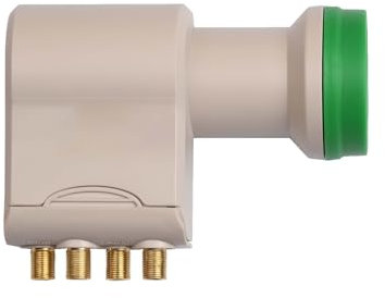 HUMAX Green Power Quattro-LNB, Stromspar-LNB, Satelliten universal LNB für Multischalter, LTE-Filter, Wetterschutzgehäuse und vergoldete F-Buchsen, digitales Fernsehen in HD, Full HD, 4K UHD