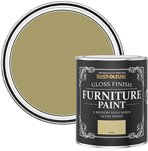 Rust-Oleum Green Furniture & Skirting Board Paint in Gloss Finish - Wasabi 750ml