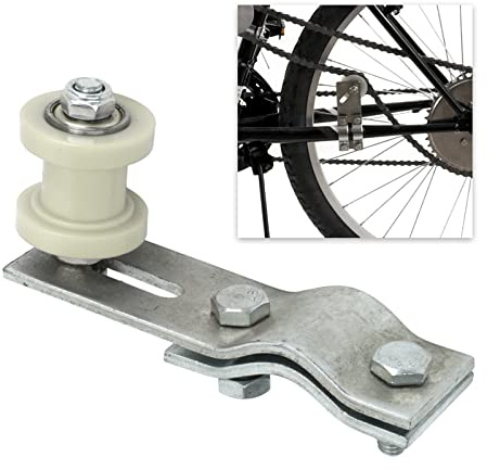 Kedjespännarrulle för Cykelmotor Motoriserad Cykel Heavy Duty Kedjeskjutare Justerare ABS Metalllegering (Vit)