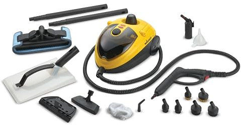 WAGNER Power Steamer 915 E, multifonction nettoyeur vapeur de 18 accessoires, pression 3,5 bar, temps de vapeur env. 40 min, 1,2l reservoir, 2,4 m Longueur du tuyau, 1500 W