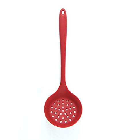 Shimmer Silikon Stekspade, Lätt Silspade med Långt Handtag, Mjuk och Icke-vidhäftande, Lätt att Rengöra för Silning av Grönsaker, Röd