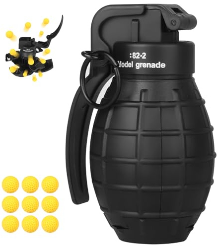 Toy-Hand Grenade for CS Battle Game,with 9 Foam Ammo,Age 14 Year Old and up