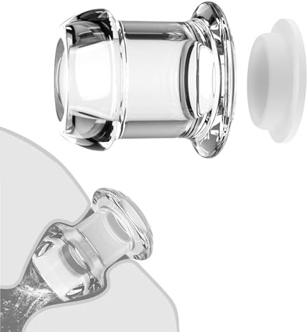 Large Hollow Peep Transparent Anal Plug with Anti-Leakage Liquid Plug