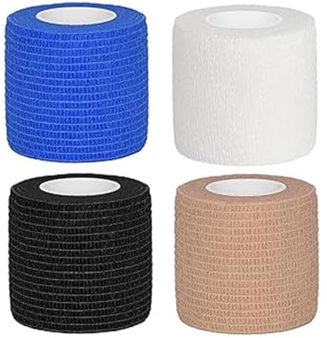 HABNI 8 Rollos Vendas Autoadhesivas Banda Venda Cinta Tape Crossfit Proteger Los Dedos Vendaje Cohesivo Venda Elastica Deportiva Bendaje Adhesiva Para Deportes Mano Brazo Pie 2.5Cmx4.5M