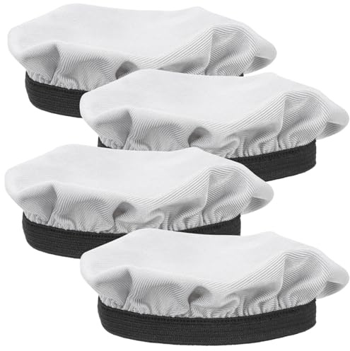 COMPUKAS Lot de 4 Housses de Protection pour Écouteurs Taille L en Tissu Extensible Gris Protège-Oreillettes Anti-Poussière et Anti-Transpiration Adaptées aux Casques Audio 9-11 CM