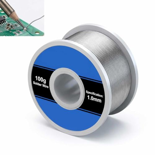 Alambre de Solda dura 1mm 100g con Núcleo de Colofonia para Electrónica