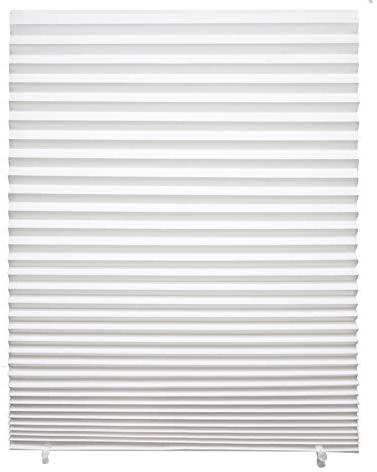 Changshade 6-Pack Pleated Paper Temporary Shades Cordless Light Filtering Cut to Size Temporary Paper Blinds for Indoor Windows of Office, Bedroom, Bathroom, Living Room, 36 W x 72 H, White