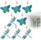 com-four® 8x tablecloth weights - tablecloth weights in the shape of dragonflies and butterflies - tablecloth clamps - approx. 35g each - tablecloth clamps (blue + blue)