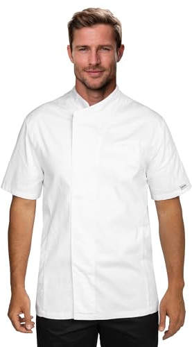 PALLTEX KOTO SS 100% Algodón SS Chaquetilla Chef Hombre Chaquetas de Chef Chaquetilla Chef Chaqueta Cocinero Hombre Manga Corta
