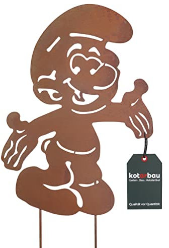 KOTARBAU® Gartendekoration Rostfiguren 55 cm Zwerg Weihnachtsdeko Garten Ecorost Gartenstecker Weihnachten Gartenfiguren & Gartenstatuen Roststecker Gartendeko für Draußen Edelrost