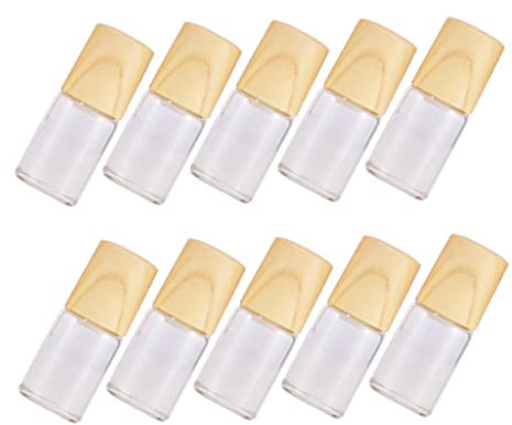 Beavorty 10 Pack 2ml Glass Roller Bottles with Abs Lids for Essential Oils