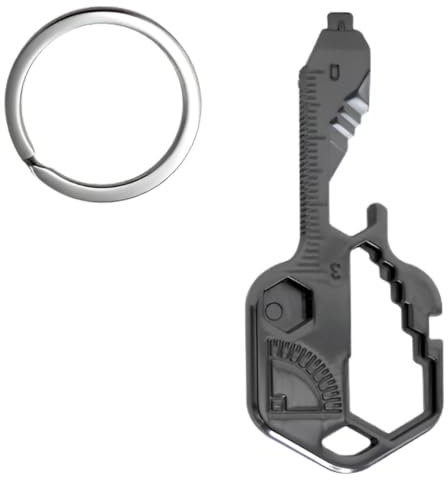 JEXOWIQ 24 In uno strumento chiave,Chiave Multifunzionale,Strumento chiave multifunzione in acciaio inossidabile, Mini strumento chiave portatile,Sport all'aria aperta Strumento